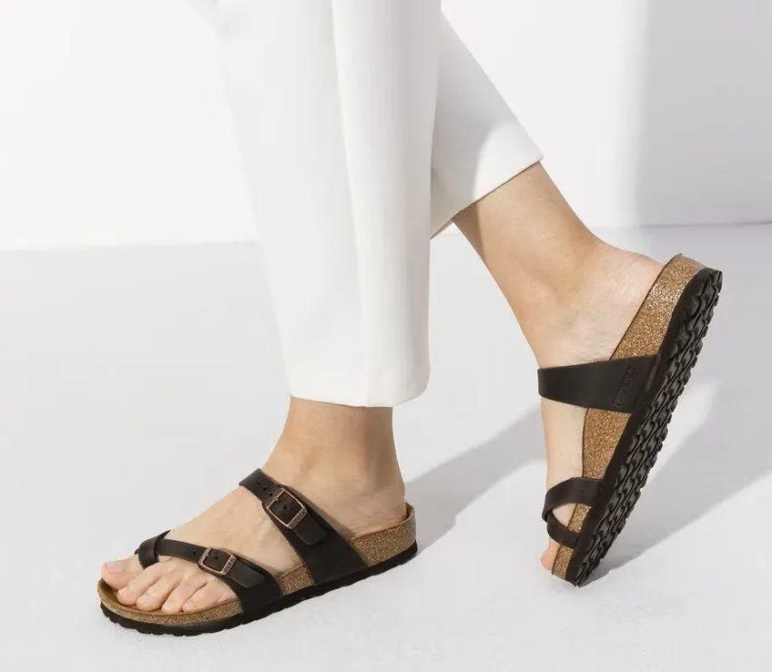 Birkenstock Mayari Sandals - Habana Oiled Leather | Comfortable Cork Footbed