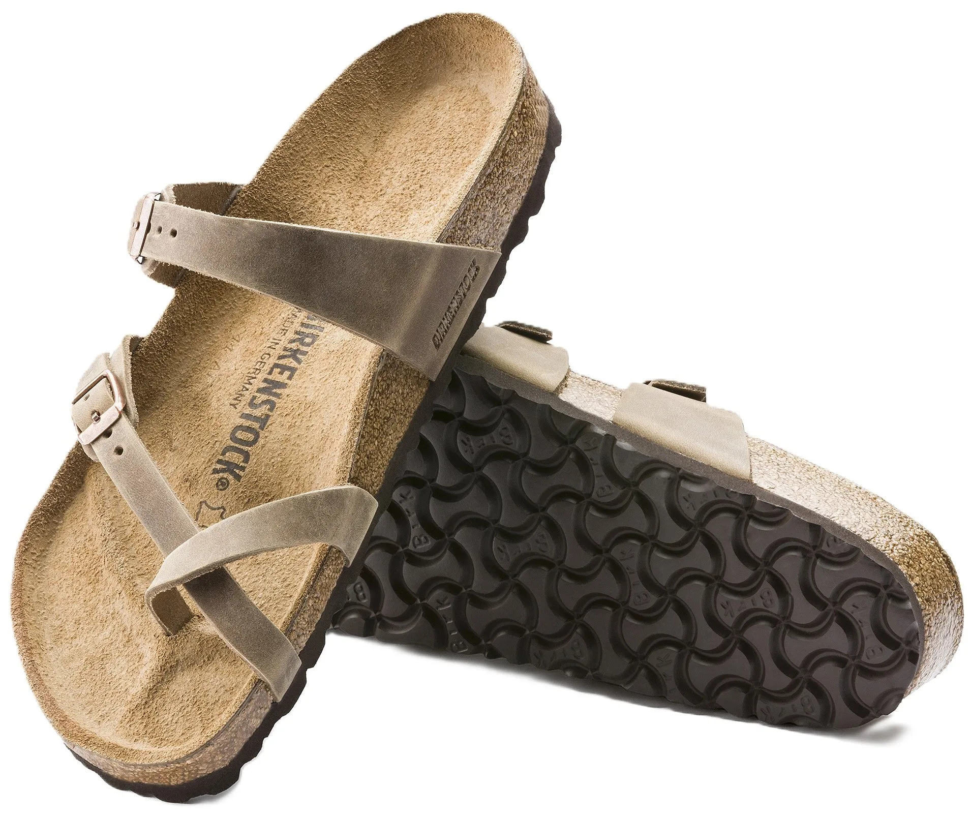 Birkenstock Mayari Sandals - Tobacco Brown Oiled Leather | Comfortable Cork Footbed
