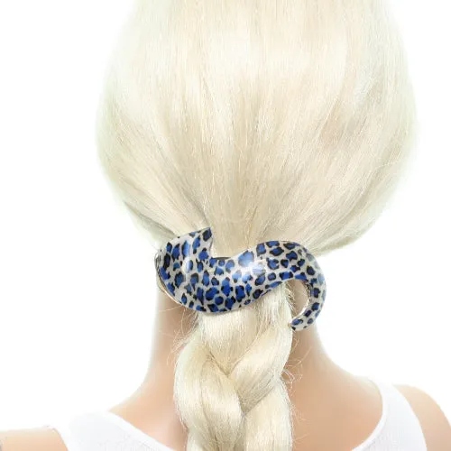 Blue Spotted Hair Clip