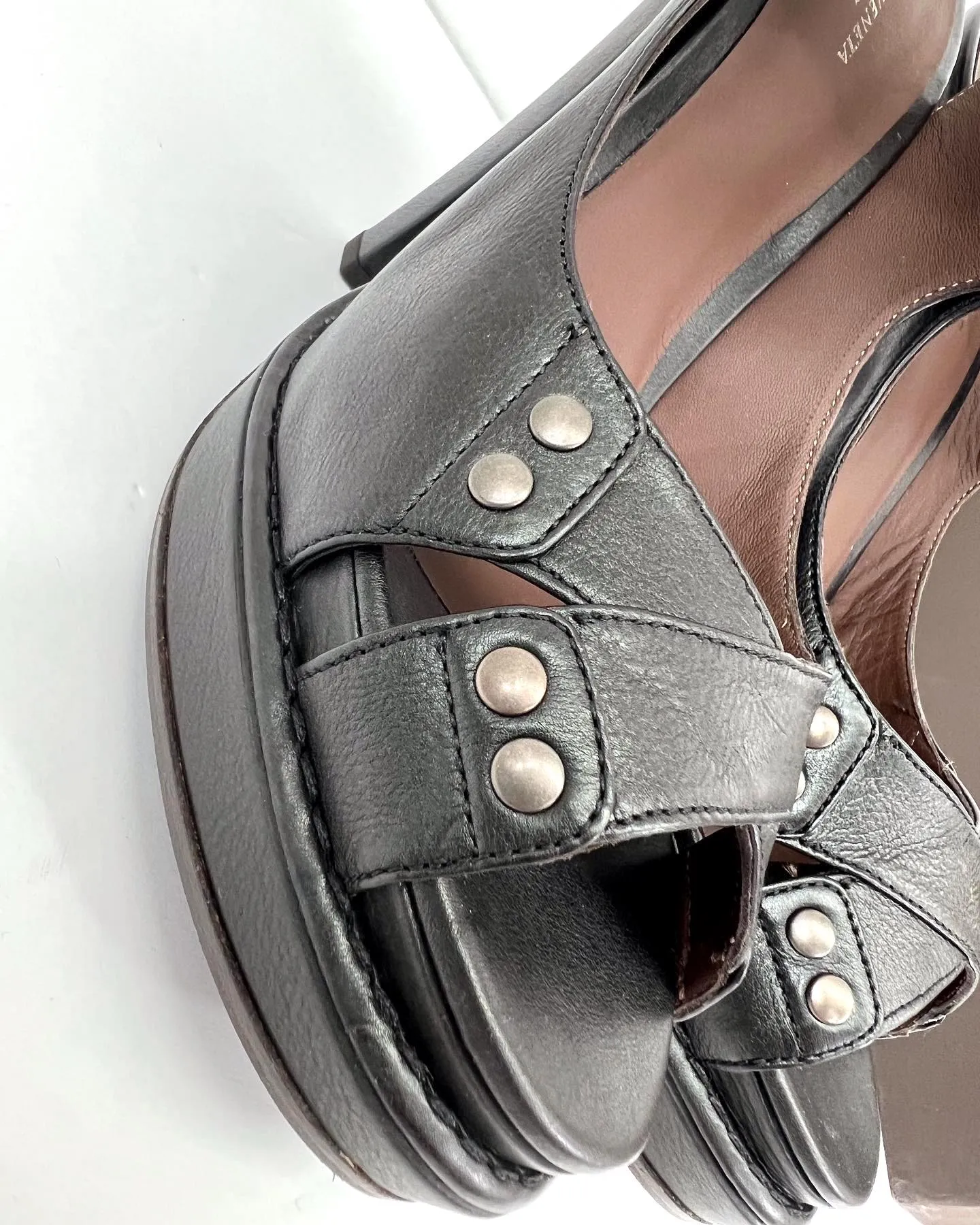 BOTTEGA VENETA ANKLE WRAP PLATFORM SANDALS