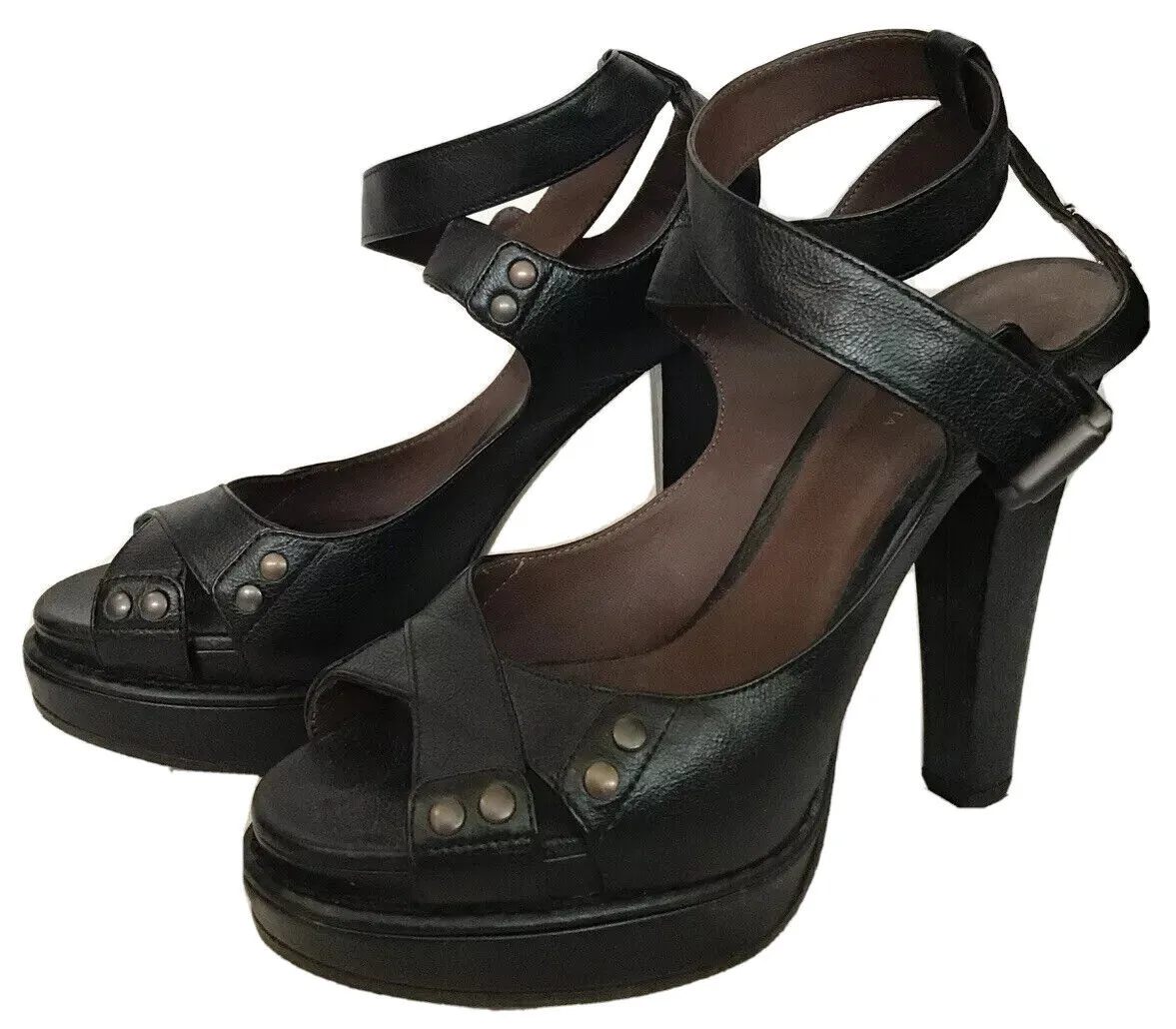 BOTTEGA VENETA ANKLE WRAP PLATFORM SANDALS