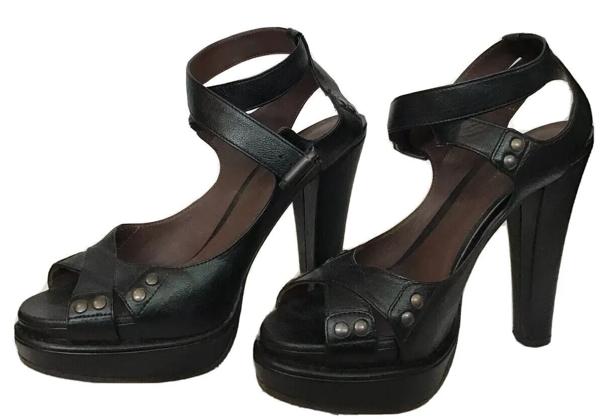 BOTTEGA VENETA ANKLE WRAP PLATFORM SANDALS