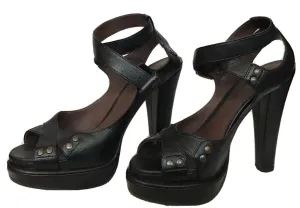 BOTTEGA VENETA ANKLE WRAP PLATFORM SANDALS