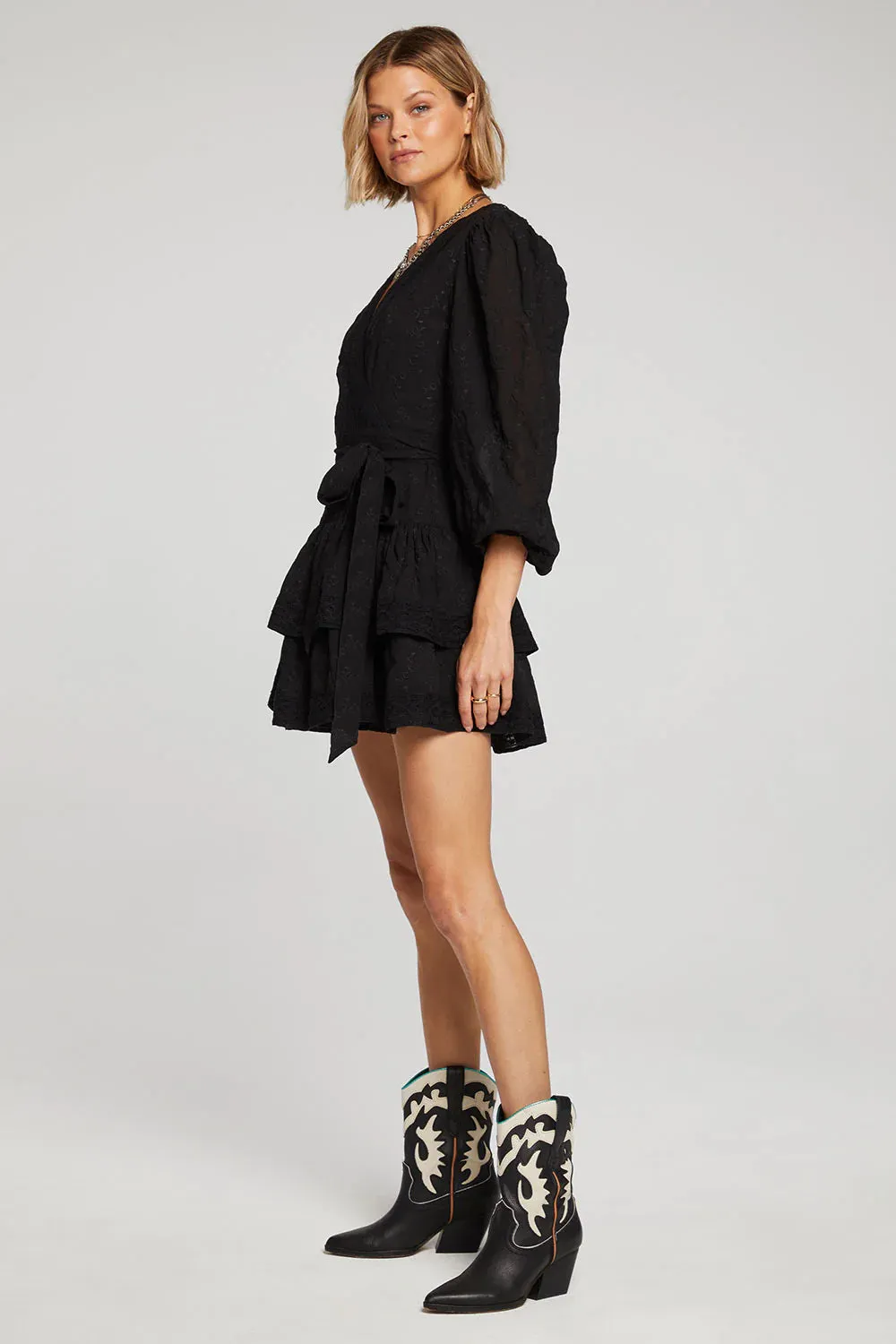 CASSANDRA MINI DRESS - BLACK