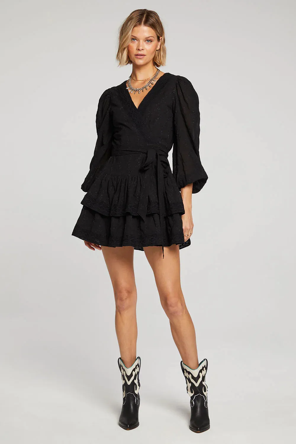 CASSANDRA MINI DRESS - BLACK