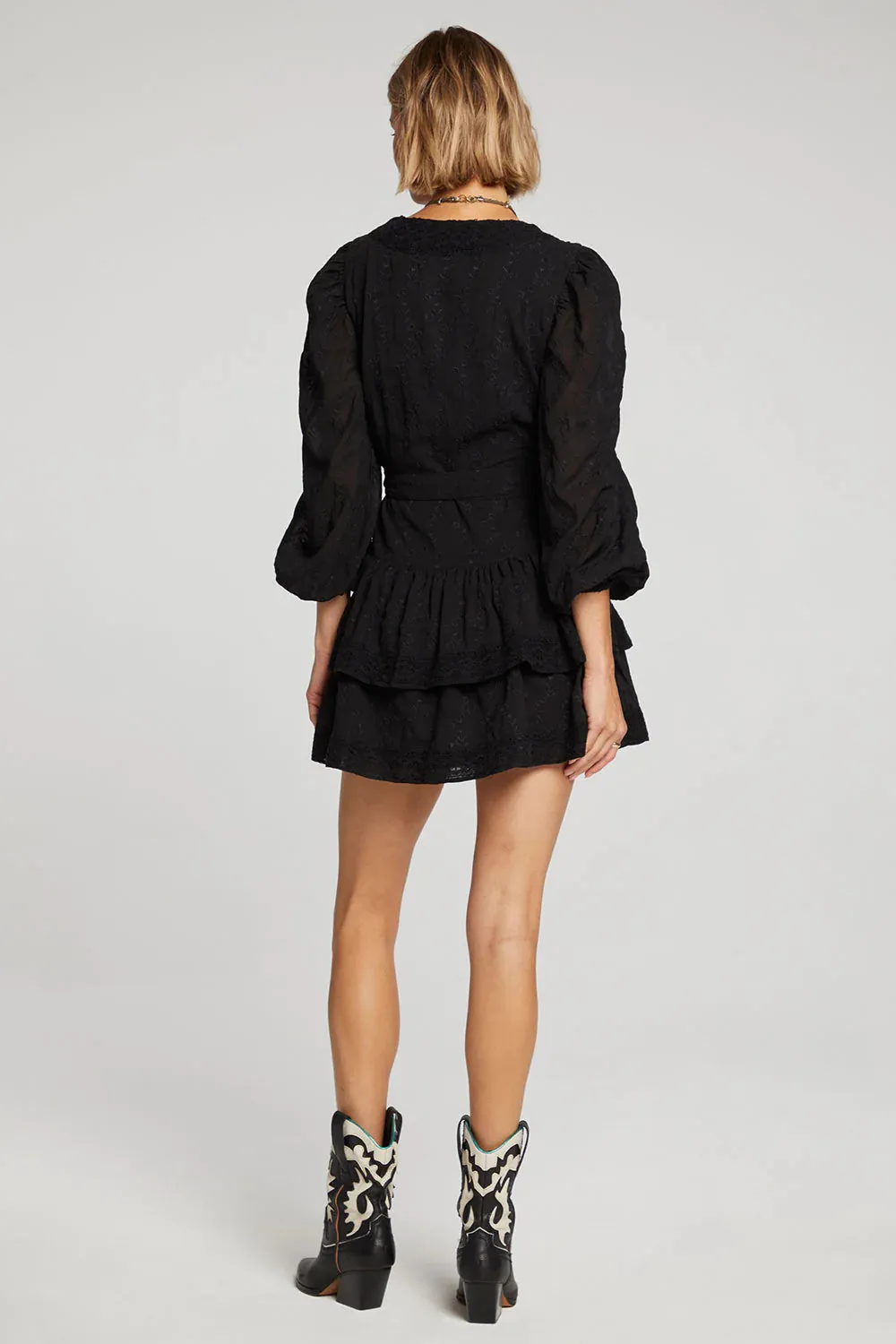 CASSANDRA MINI DRESS - BLACK