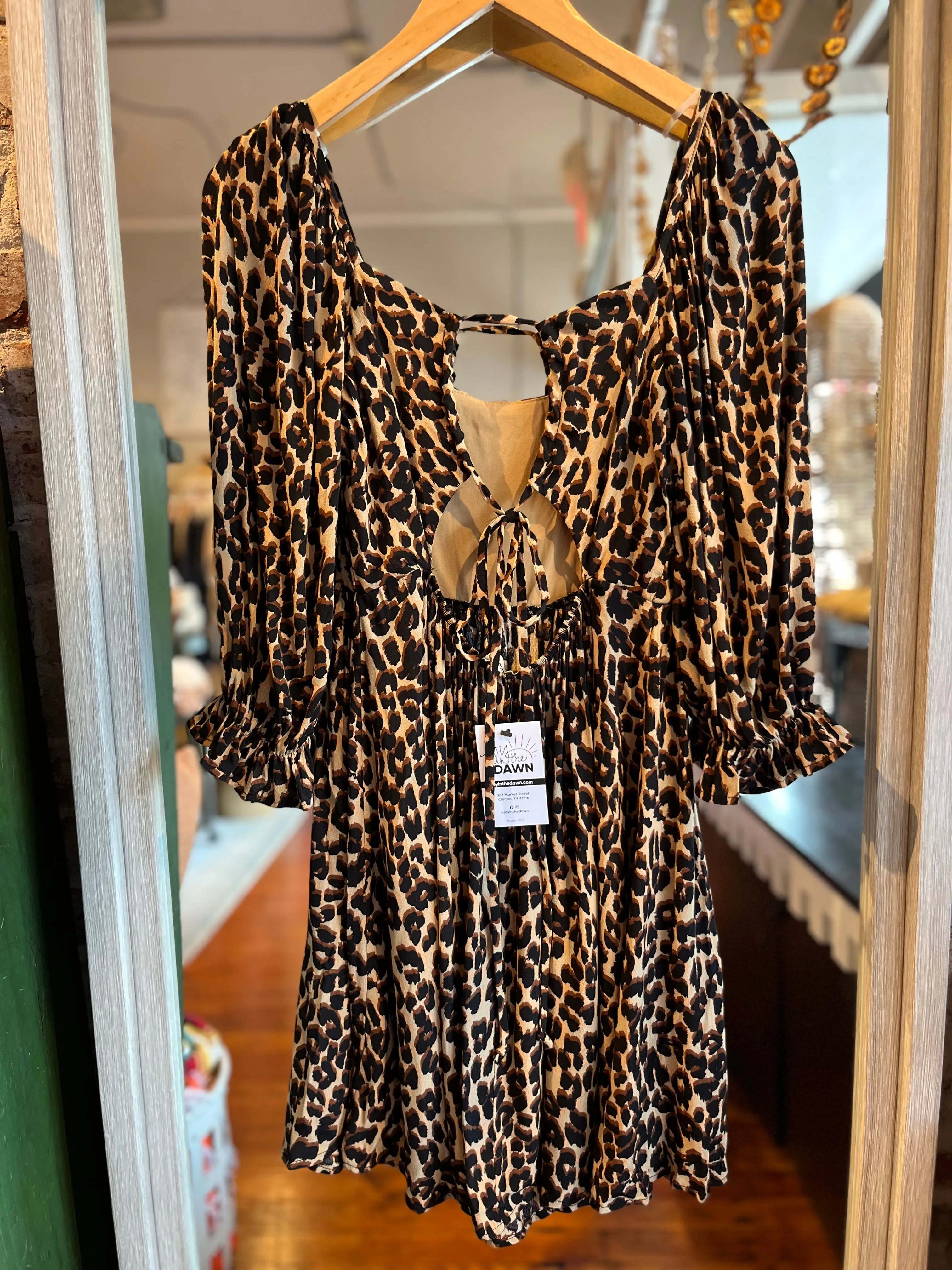 Cheetah Print Mini Dress