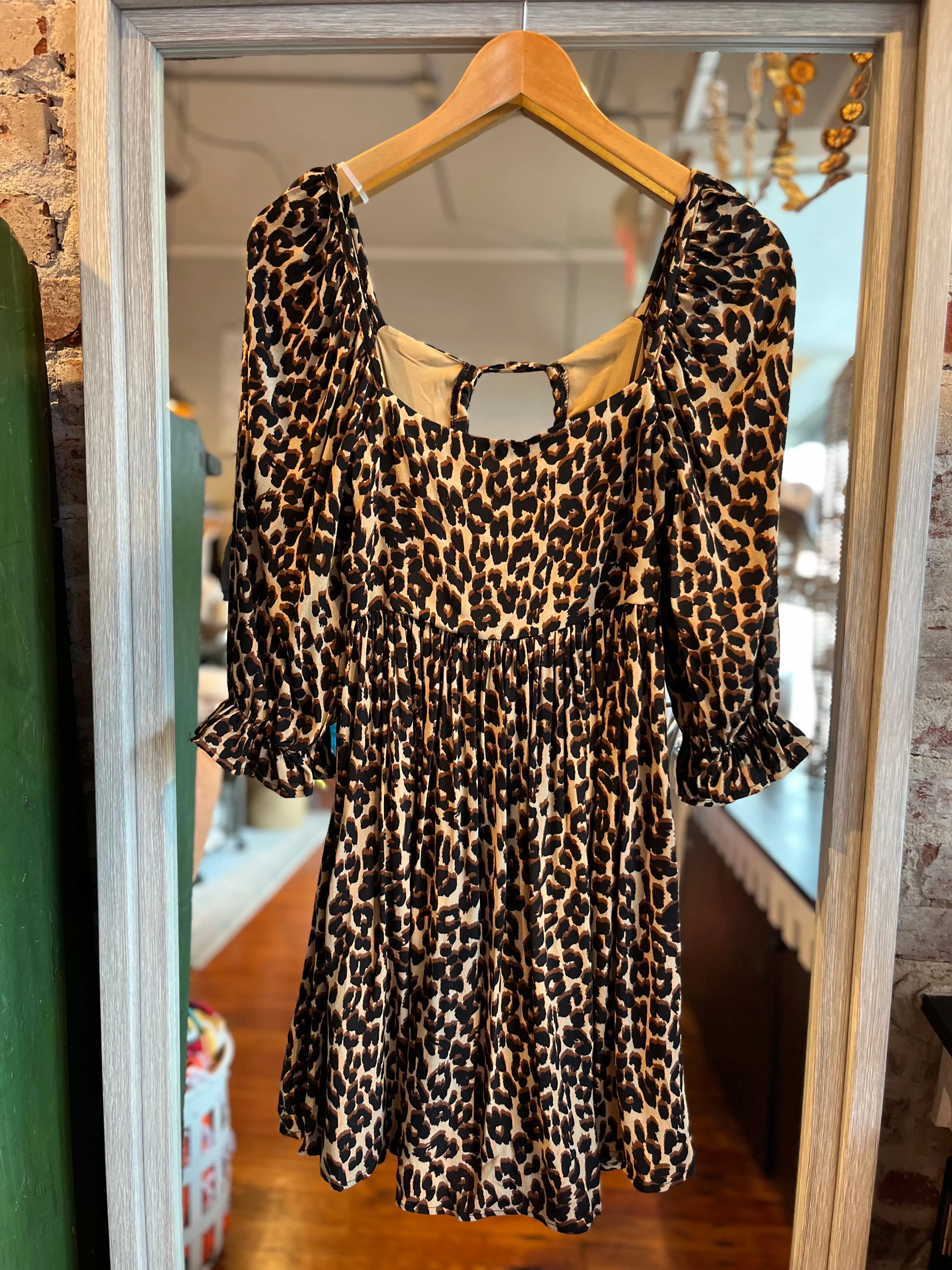 Cheetah Print Mini Dress