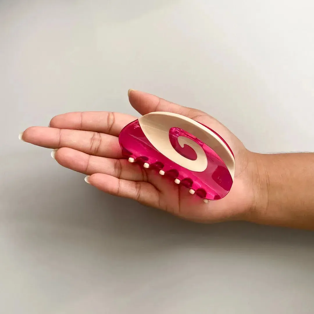 Chunks - Swirl hair claw - Raspberry Cream
