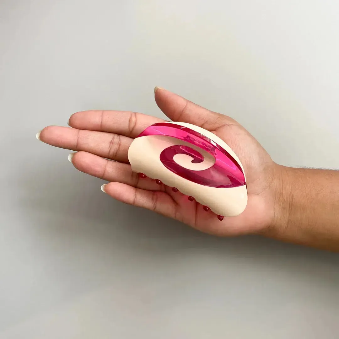 Chunks - Swirl hair claw - Raspberry Cream