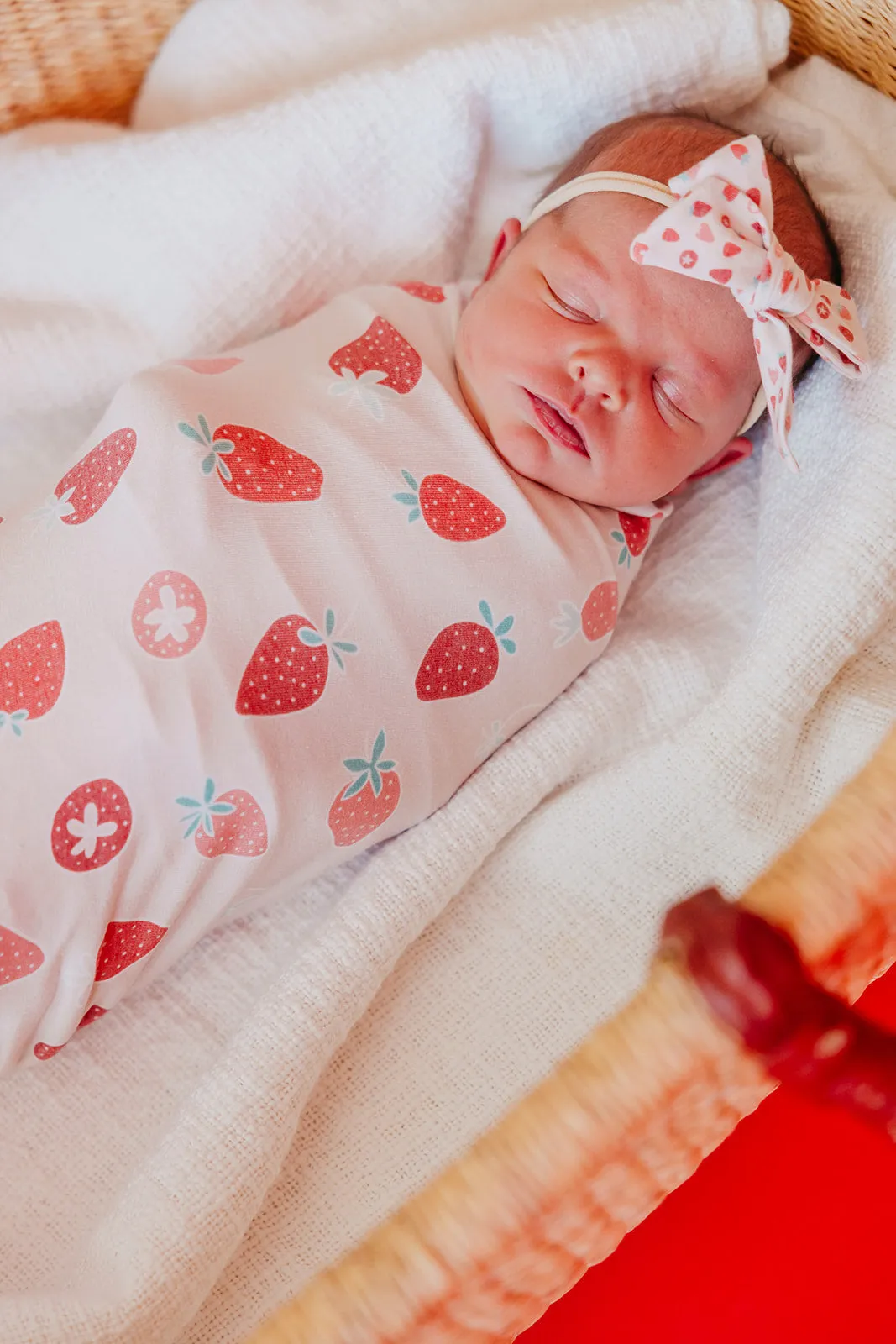 Classic Nylon Bow - Strawberry