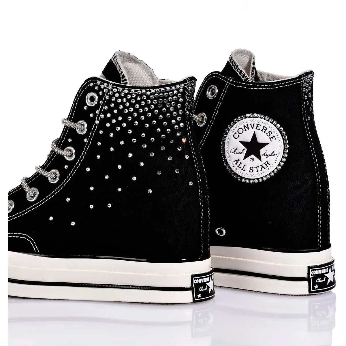 Converse Wedge Swarovski Black