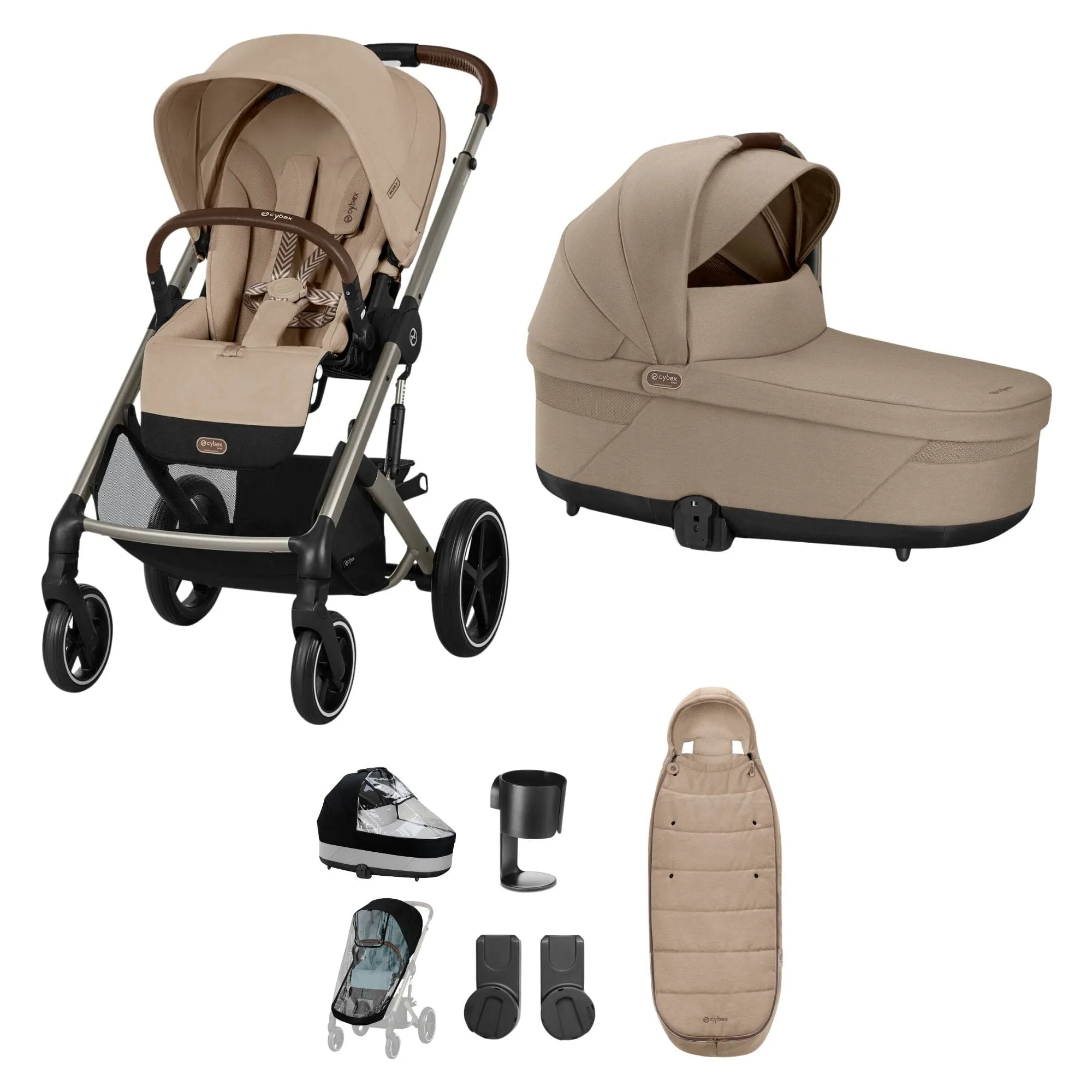 Cybex Balios S Lux Essential Bundle in Taupe/Almond Beige