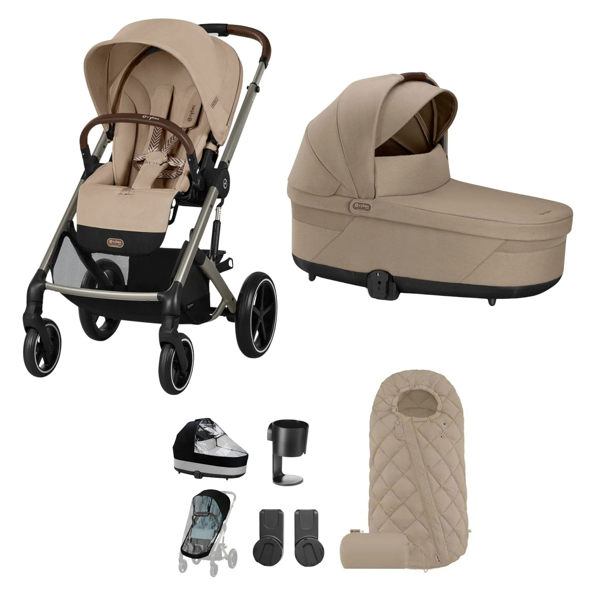 Cybex Balios S Lux Essential Bundle in Taupe/Almond Beige