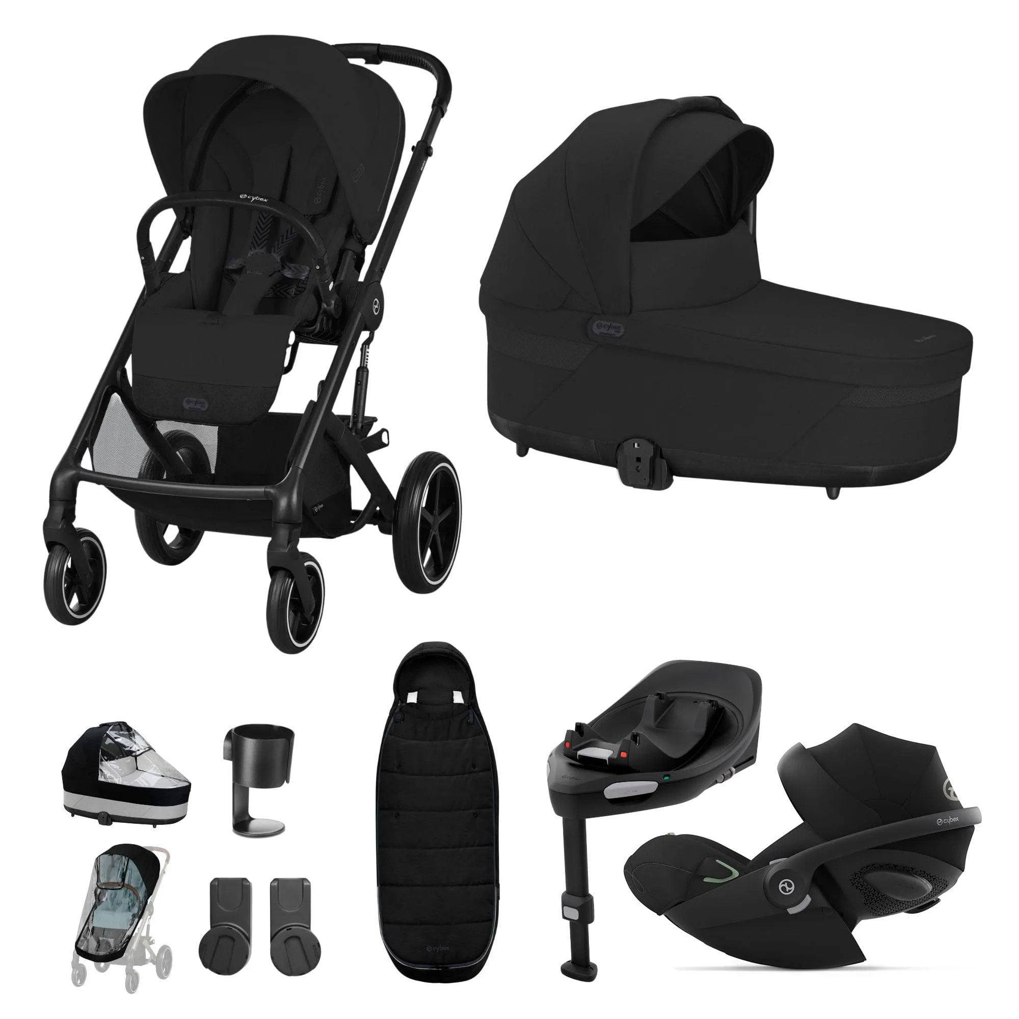 Cybex Balios S Lux Luxury Bundle in Black/Moon Black
