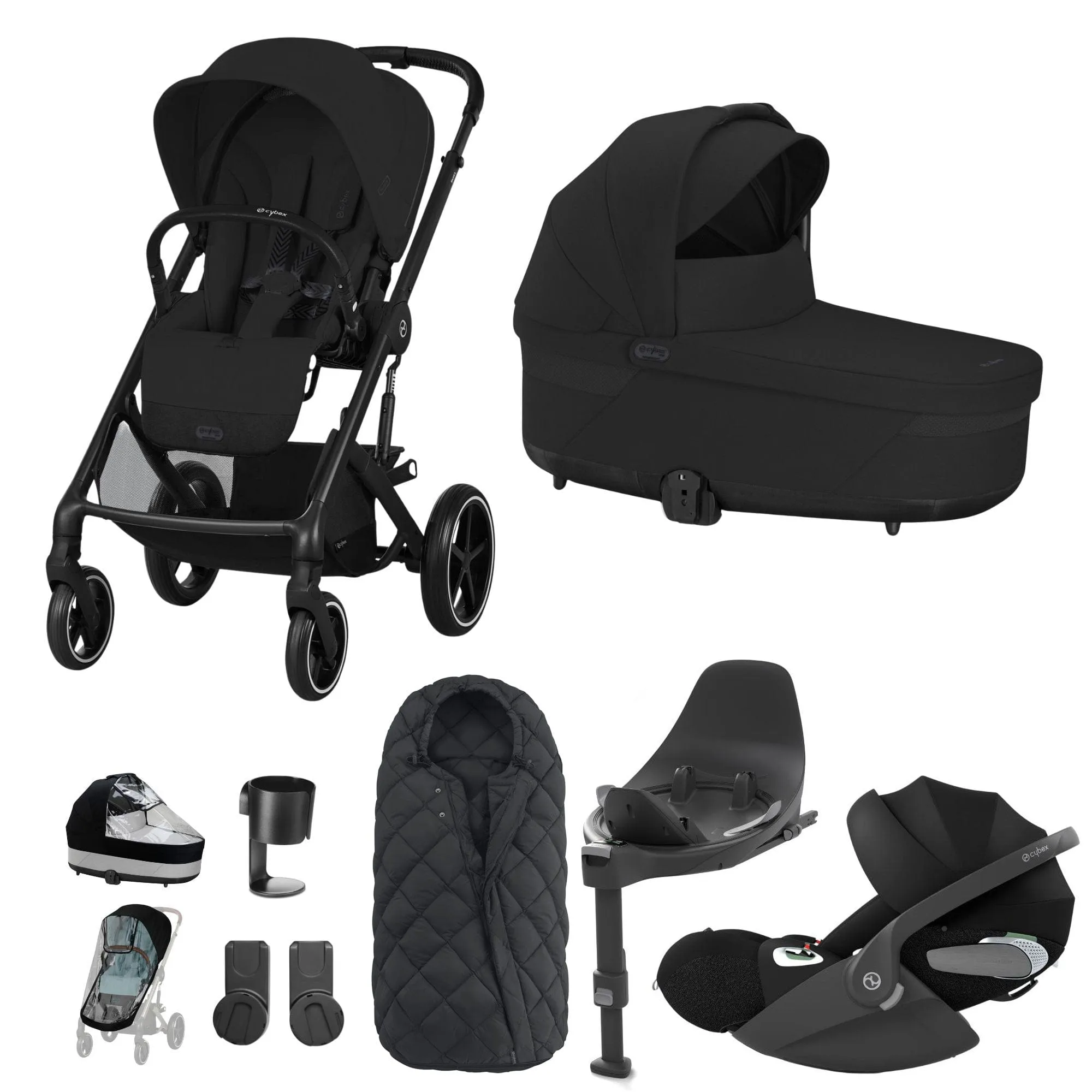 Cybex Balios S Lux Luxury Bundle in Black/Moon Black