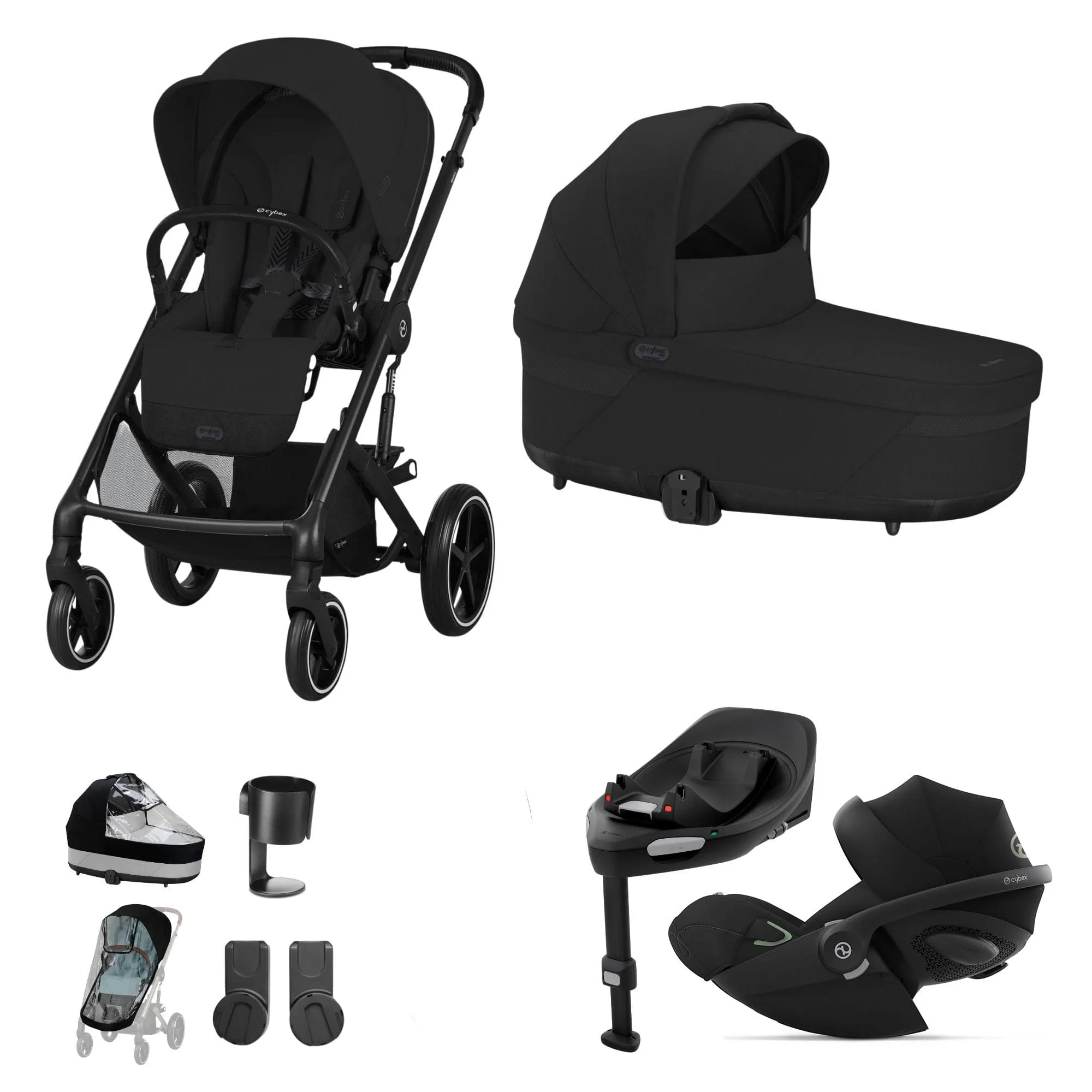 Cybex Balios S Lux Luxury Bundle in Black/Moon Black