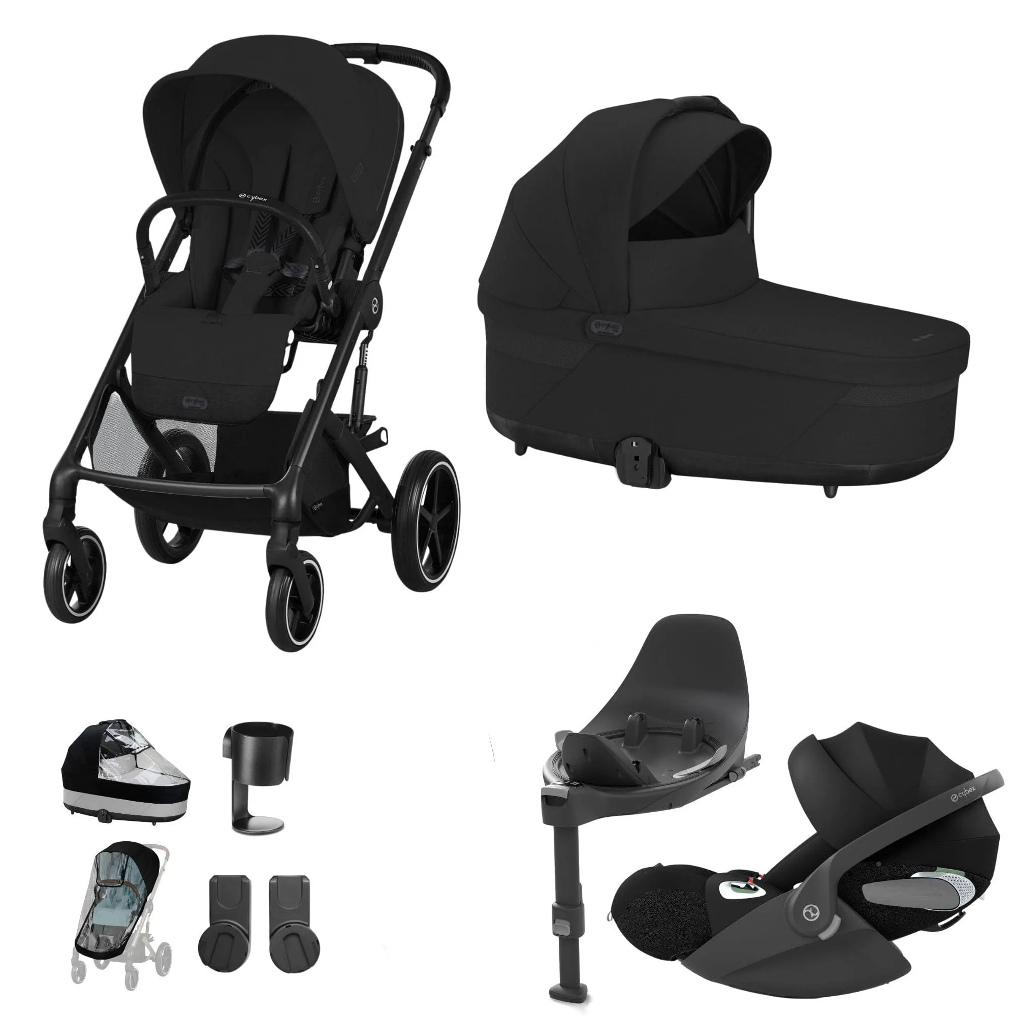 Cybex Balios S Lux Luxury Bundle in Black/Moon Black
