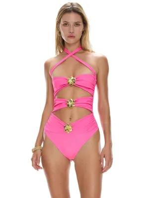 Diamond Cut-Out Swimsuit ::RET