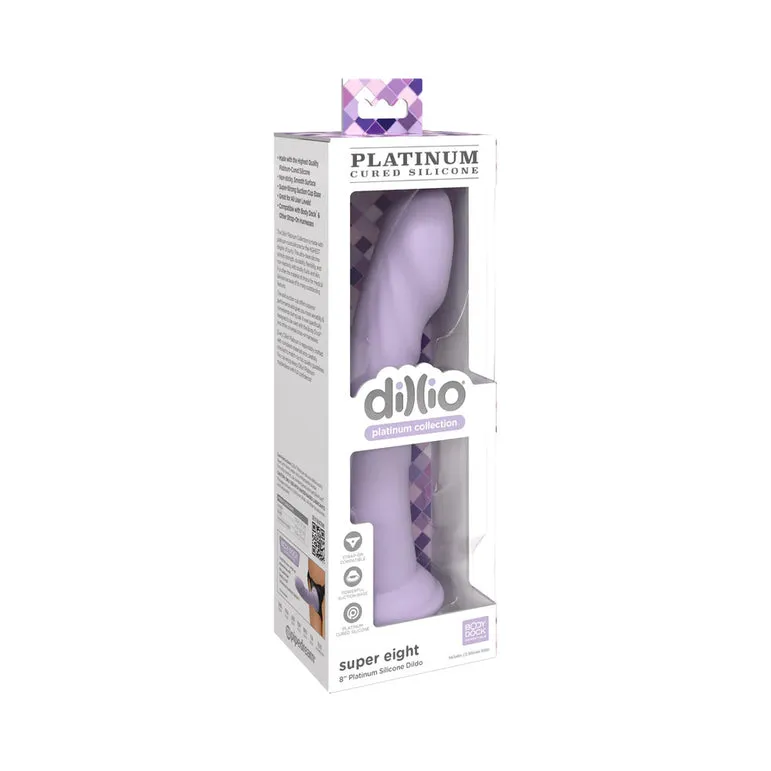 Dillio Platinum Super Eight 8 Inch Dildo - Purple