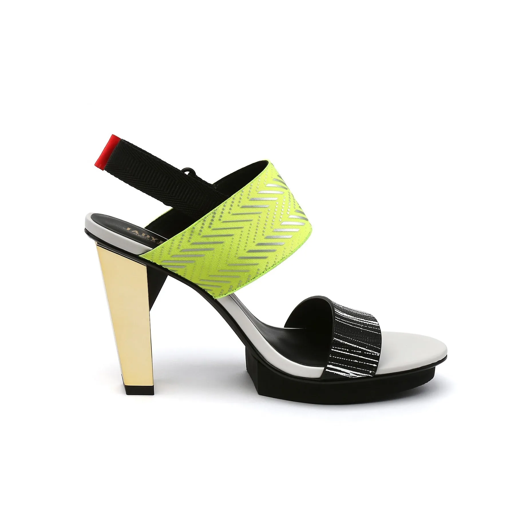 Dual-Strap Leather Slingback Sandal - Green