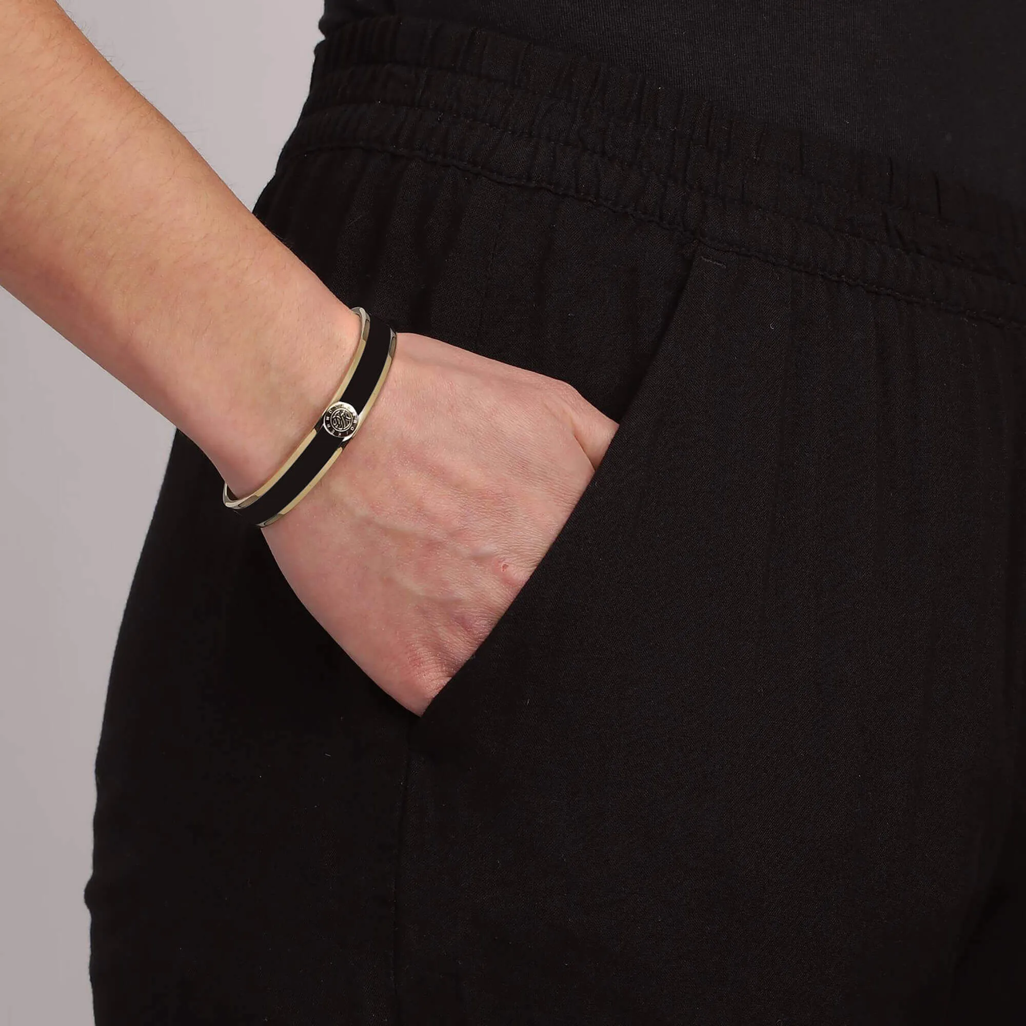 Dyrberg Kern Pennika Gold Bangle - Black