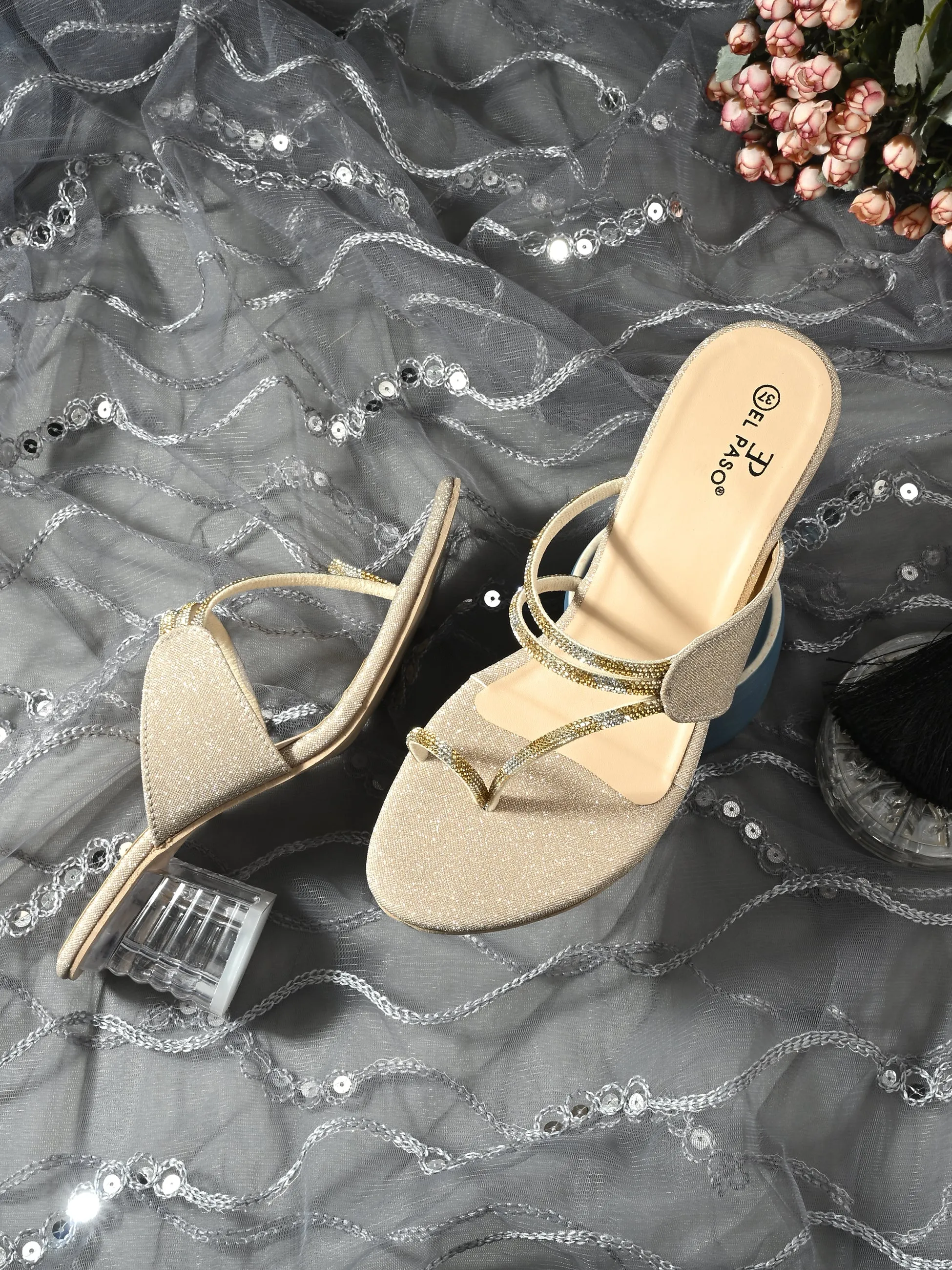 El Paso Women Open Toe Block Heel Sandals