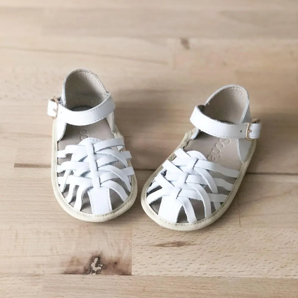 Eleanor Leather Sandal - White (Back in Stock)