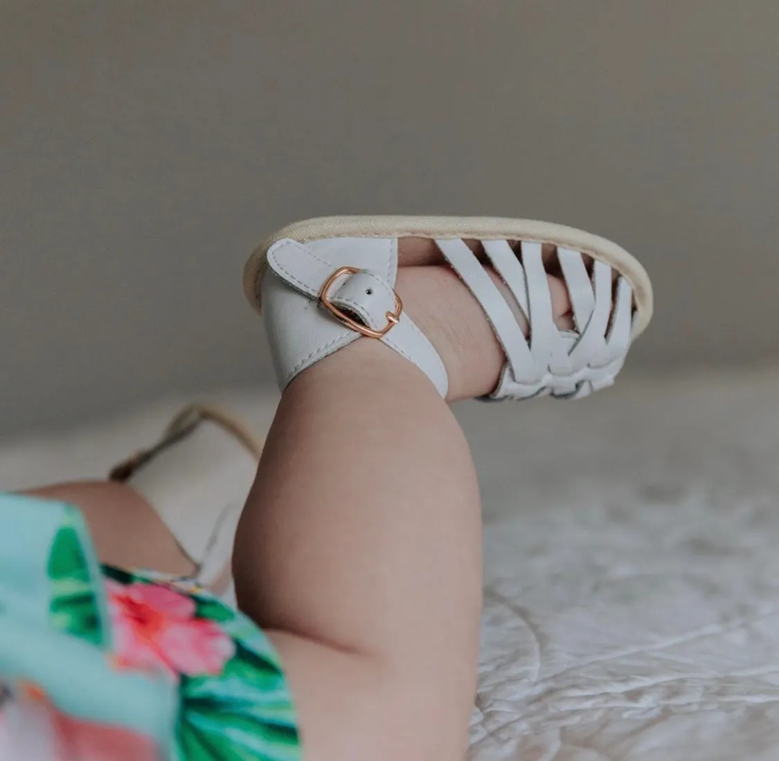Eleanor Leather Sandal - White (Back in Stock)