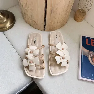 Elegant Floral Strappy Sandals