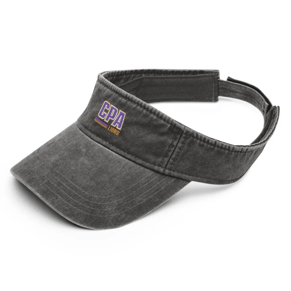 Embroidered Denim visor