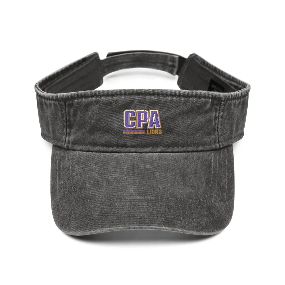 Embroidered Denim visor