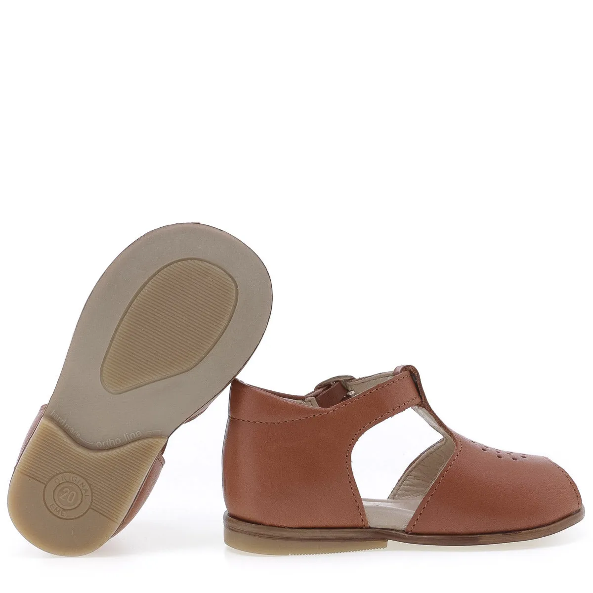 Emel Luggage Peep Toe Buckle Sandal