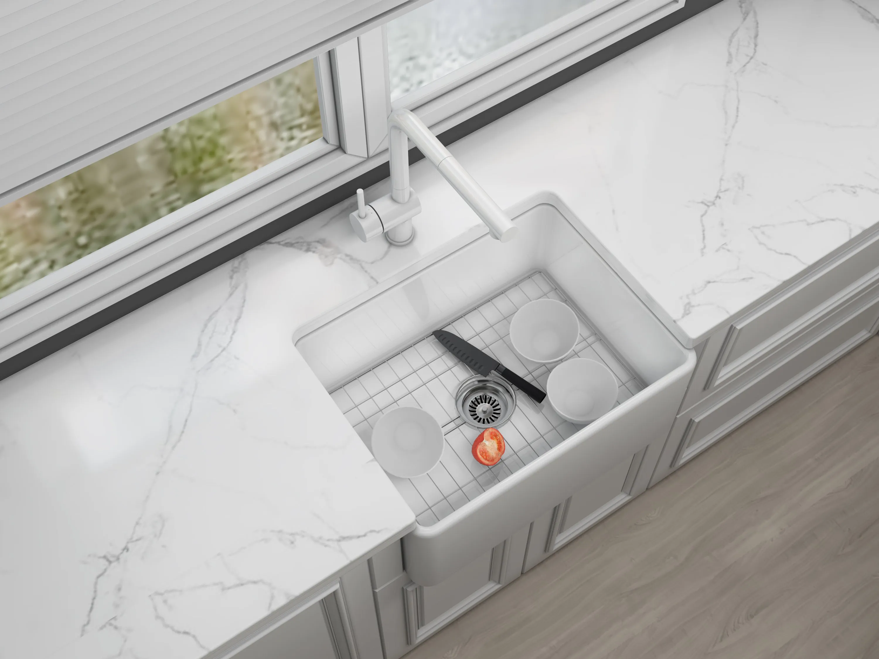 Fireclay Butlers Sink Large White 600mm - TK2418