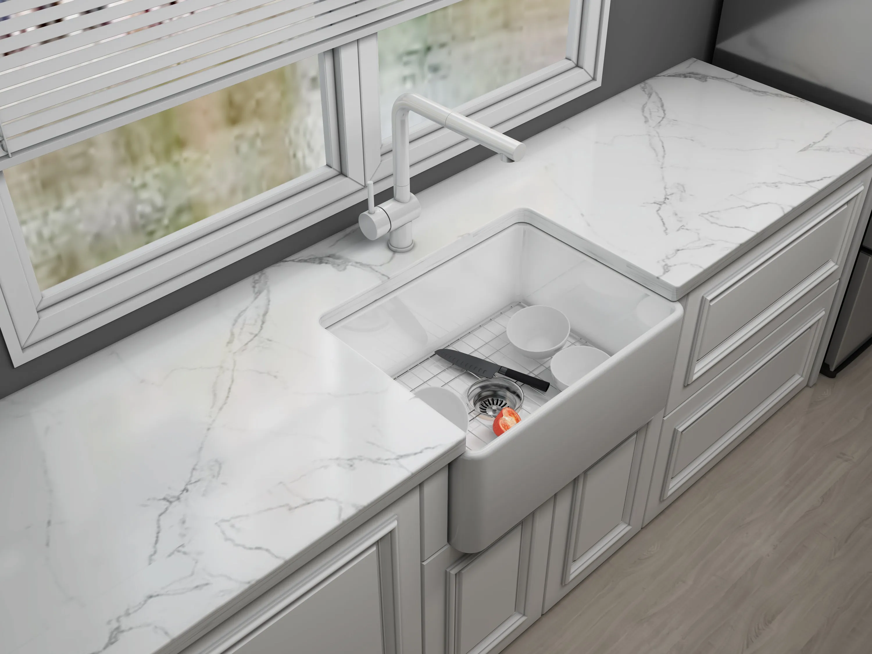Fireclay Butlers Sink Large White 600mm - TK2418