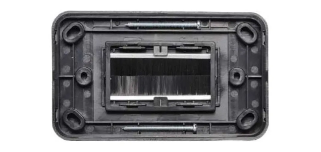 Flat Black Brush Entry Wallplate