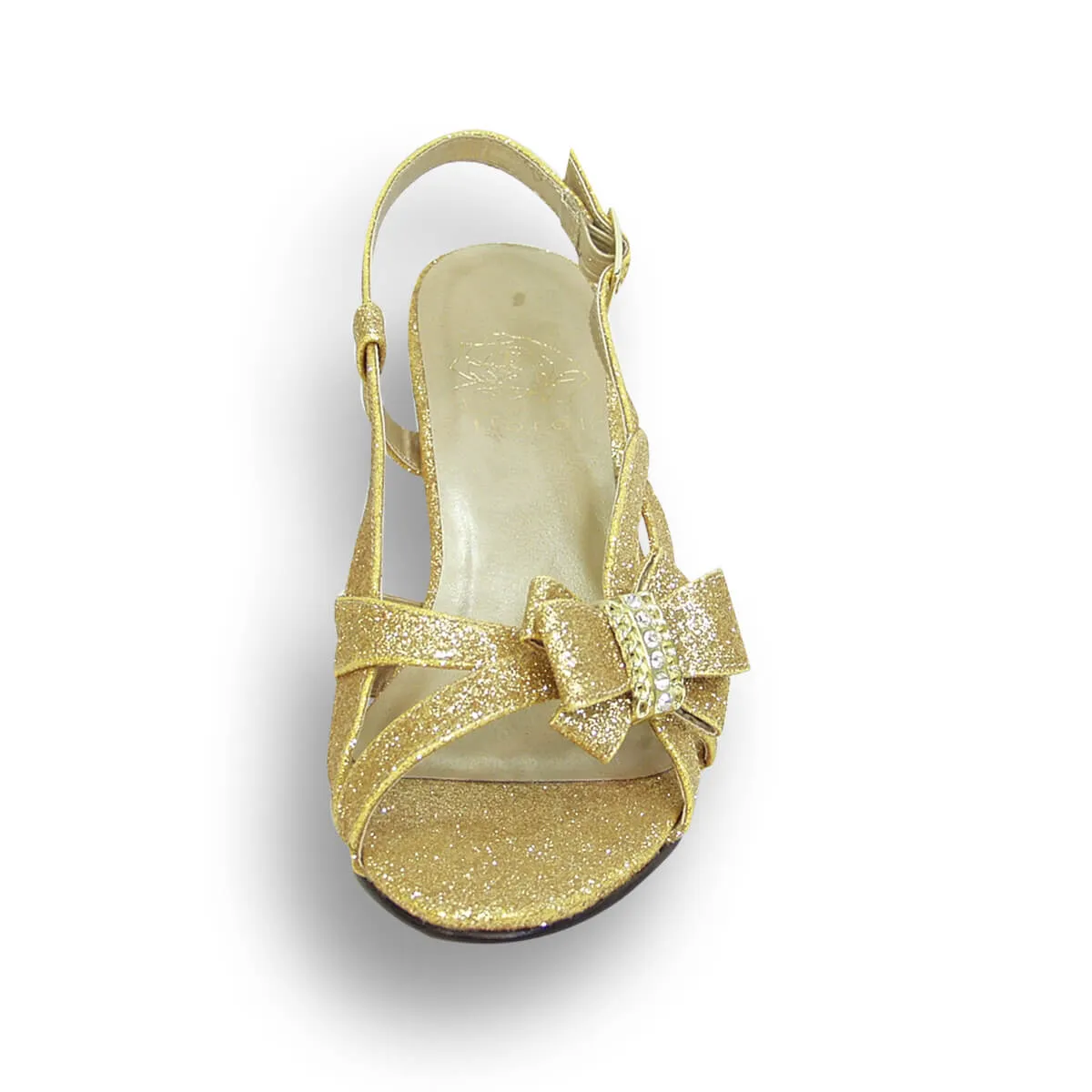 FLORAL Pixie Women's Wide Width Rhinestone Ornament Heeled Sandals