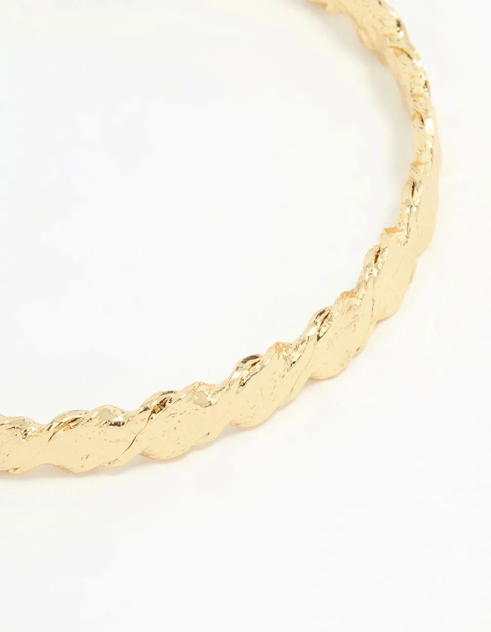 Gold Plated Molten Wrist Cuff