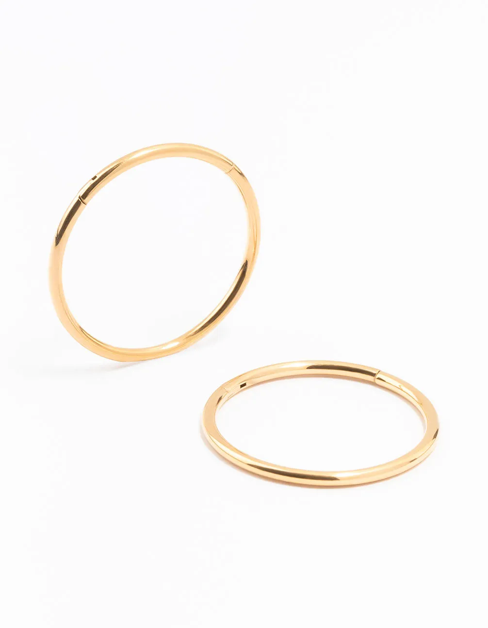 Gold Plated Surgical Steel Sleeper Earrings 14MM