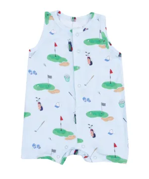 Golf Things Blue Sleeveless Shortie Romper
