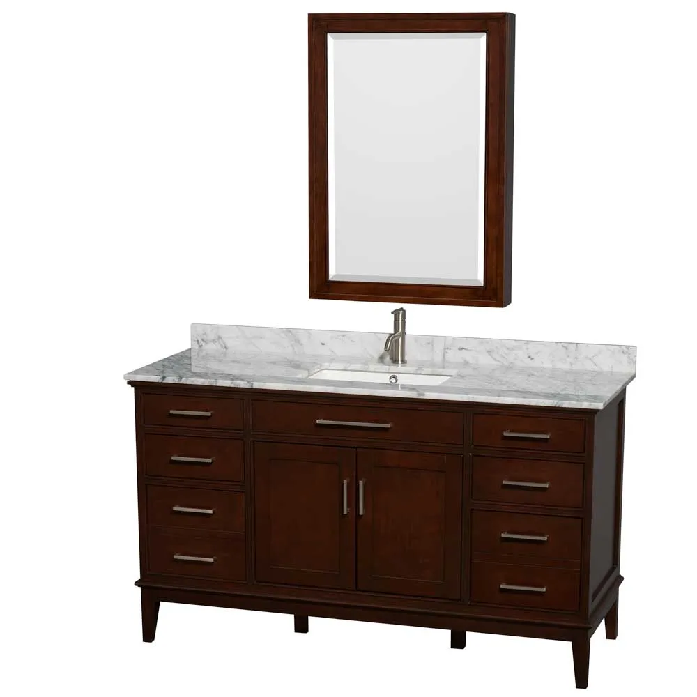 Hatton 60" Single Bathroom Vanity in Dark Chestnut