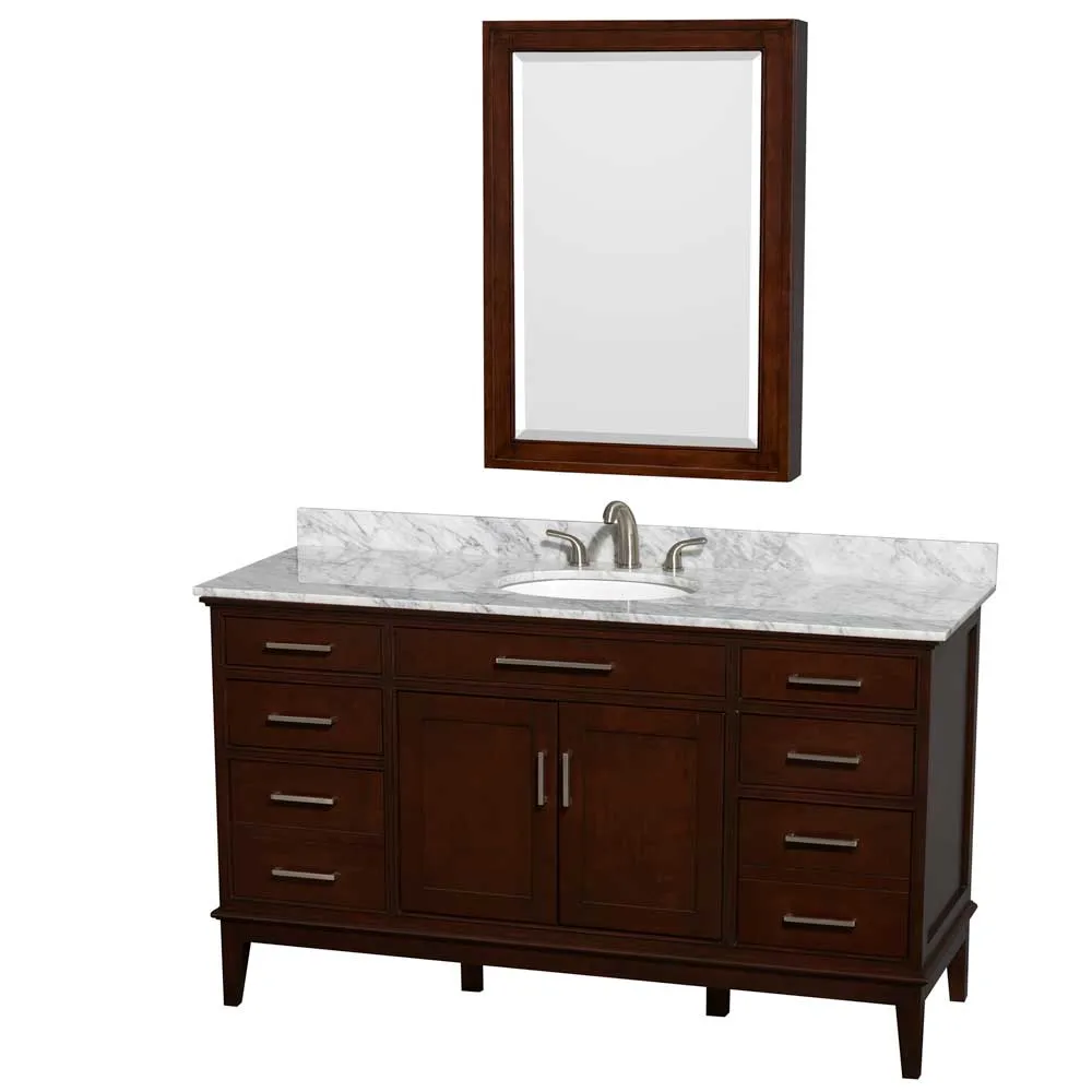 Hatton 60" Single Bathroom Vanity in Dark Chestnut