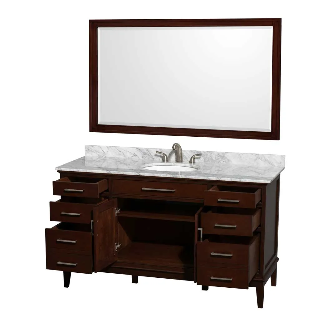 Hatton 60" Single Bathroom Vanity in Dark Chestnut