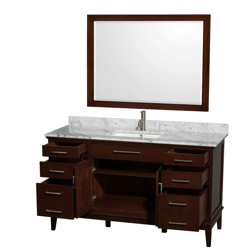 Hatton 60" Single Bathroom Vanity in Dark Chestnut