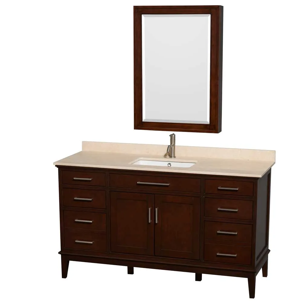 Hatton 60" Single Bathroom Vanity in Dark Chestnut