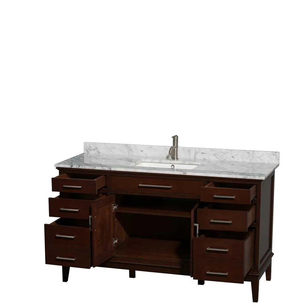 Hatton 60" Single Bathroom Vanity in Dark Chestnut