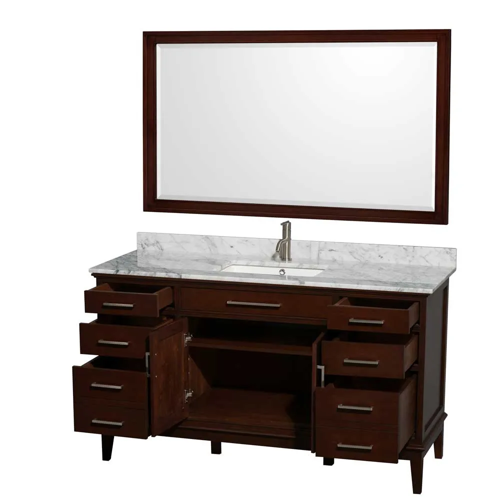 Hatton 60" Single Bathroom Vanity in Dark Chestnut
