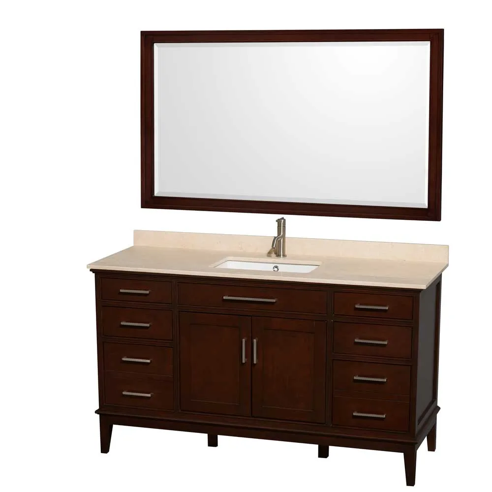 Hatton 60" Single Bathroom Vanity in Dark Chestnut