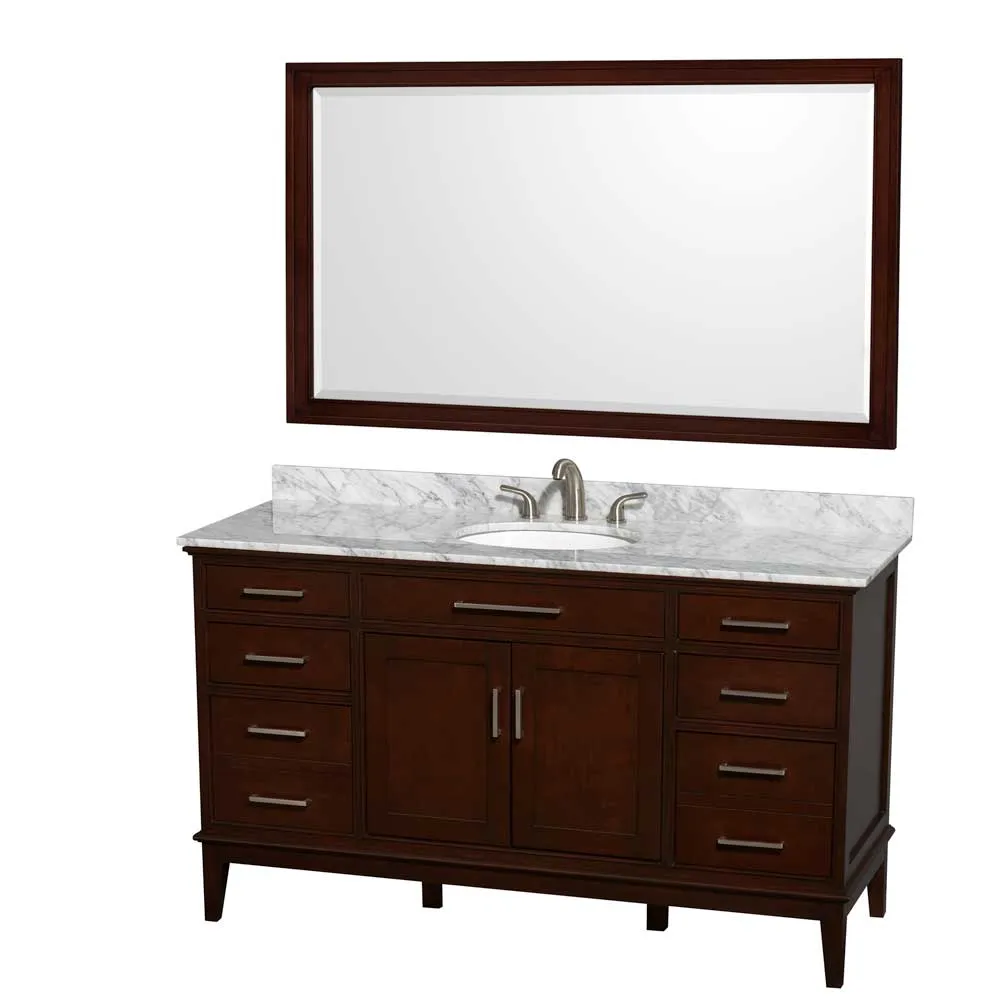 Hatton 60" Single Bathroom Vanity in Dark Chestnut