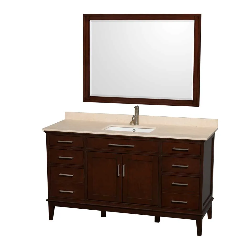 Hatton 60" Single Bathroom Vanity in Dark Chestnut